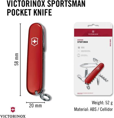 Мультитул Victorinox Sportsman - Швейцарський ніж, 13 функцій, Victorinox
