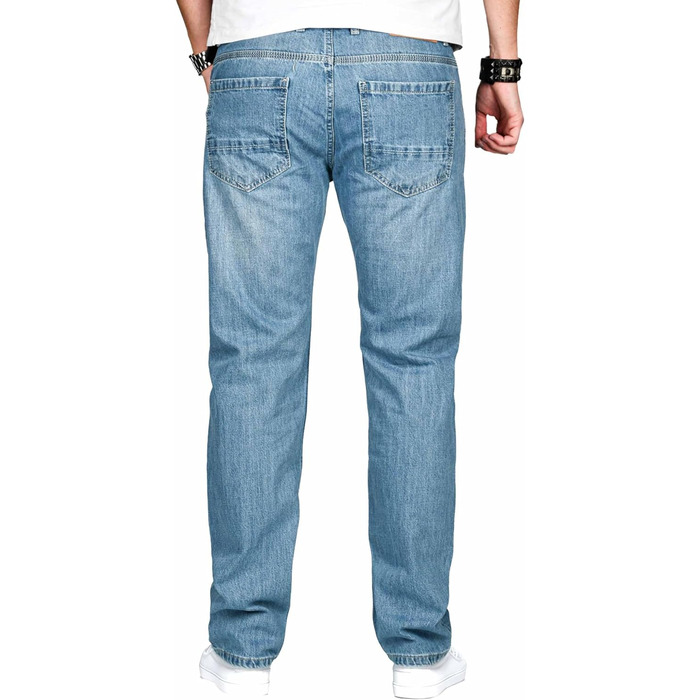 Чоловічі джинси Alessandro Salvarini Comfort Fit прямого крою, світло-блакитні (44W/36L)