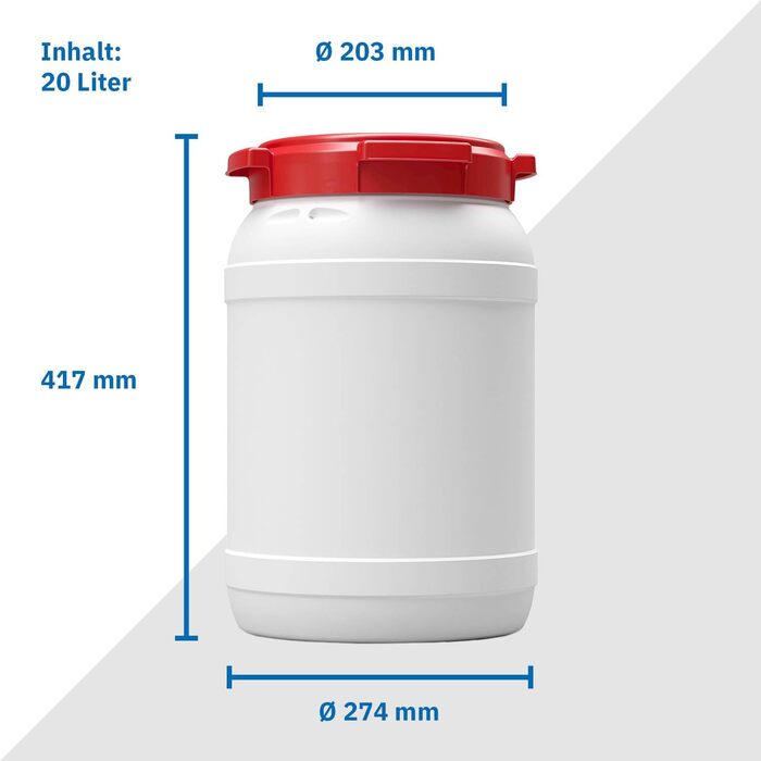 Контейнер для корму для тварин Box Fabrik з кришкою та лопаткою, 20 літрів, HDPE