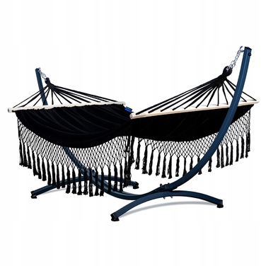 Садовий гамак зі стійкою SANTIA XL BOHO + стійка POTENZA (витримує до 220 кг)