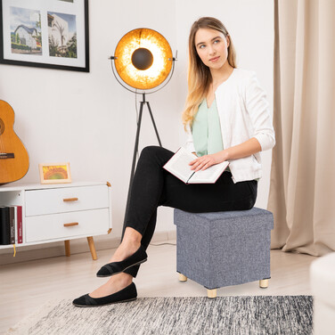 Relaxdays Ottoman з місцем для зберігання речей