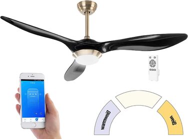 Стельовий вентилятор Sichler з LED-лампою та керуванням Alexa: 2-в-1, Wi-Fi, голосове керування, таймер, 1000 лм
