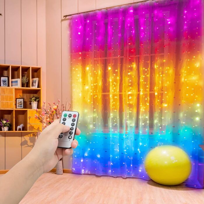 Льодогенератор Yizhet 3x3м LED, 300 LED, тепле біле світло, 8 режимів, IP65, для декору вечірки, шлюбу, Різдва, тераси