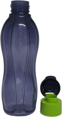 Tupperware To Go Eco 500ml Eco Easy Flip Top Drinking Bottle EcoEasy Bottle reusable 500 ml (blue turquoise) (Neon Green Blue)