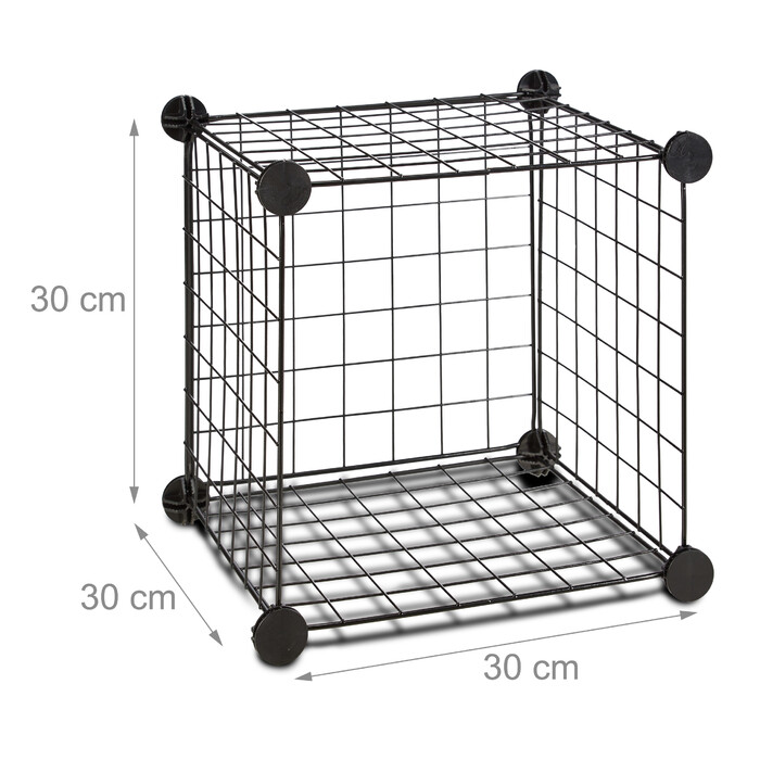 Relaxdays Wire Grid Shelf System with 6 Compartments