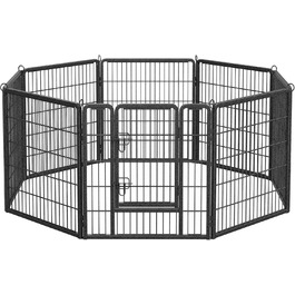 Вольєр для тварин Feandrea Freilaufgege XL (77x80 см), сірий, збірний, для великих тварин, 8 панелей