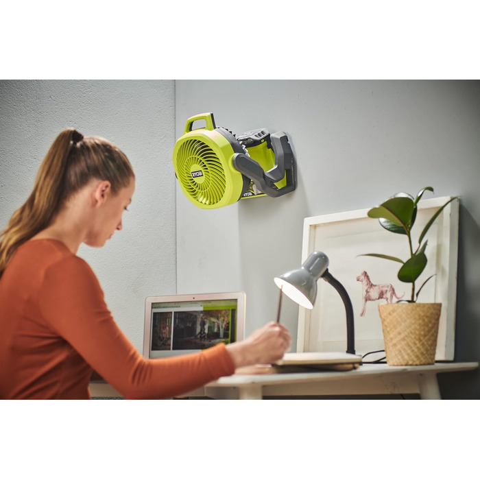 RYOBI RCF18-0: Акумуляторний вентилятор з кріпленням, 18V, зелений (діаметр барабана 19 см)