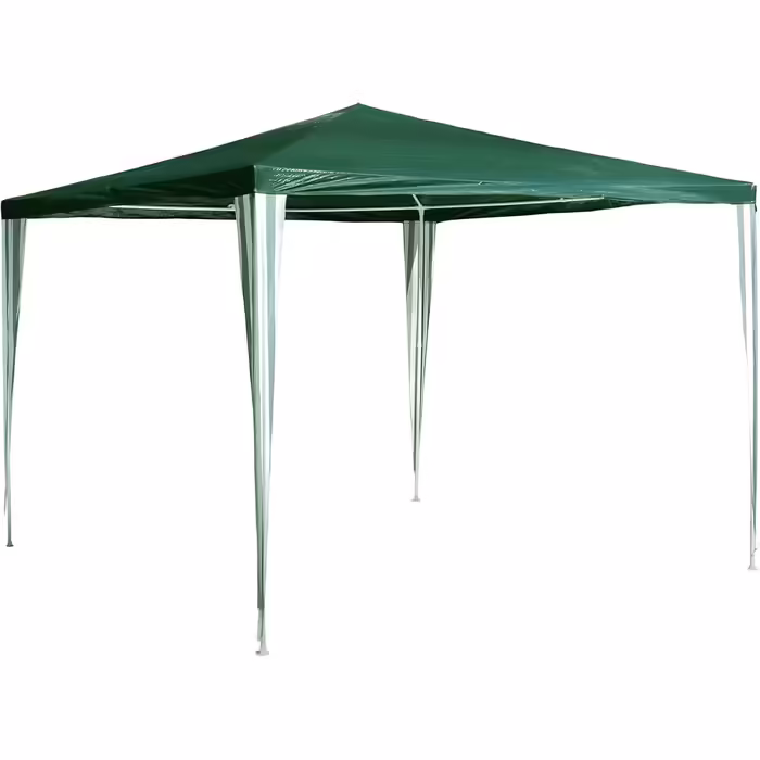 Nexos GM36000 PE-Pavilion Party Tent for Garden, Terrace, Market, Camping, Festival as a Shelter and Waterproof Cover, 3 x 3 m, White (Green)