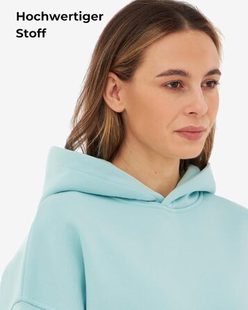 Унісекс худі Johnny Urban Cody Oversize — базовий світшот з капюшоном із цупкої тканини, однотонний, льодяно-блакитний