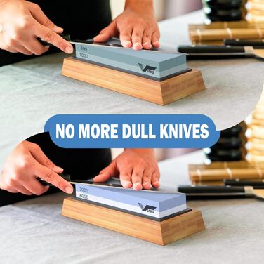 Набір для заточування ножів Vuwo 2-в-1: 400/1000 грінь. З антиковзким тримачем