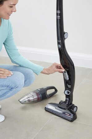 Акумуляторний пилосос BLACK+DECKER BHHV315B-QW Lithium Dustbuster з циклонною технологією та щілинною насадкою, безмішковий, білий/синій