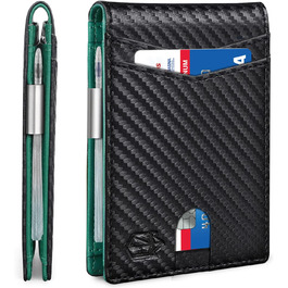 Чоловічий гаманець Zitahli Sport-Fan: 10-12 карт, RFID-захист, шкіряний, тонкий, з відділенням для грошей та візитки