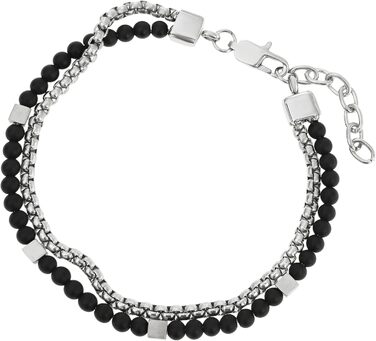 Чоловічий браслет Nami з перлами в срібному та бірюзовому кольорах, водостійкий, 18+4 см, подарунок для чоловіків