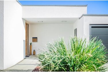 Поштовий ящик Metzler Anton антрацит з дерев'яною текстурою, настінний, з відділенням для газет та гравіюванням імені