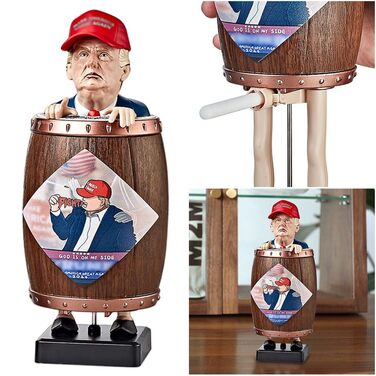 GETBSTOOP Trump Merchandise - Cigarette Dispenser with MAGA Hat, 2024 Donald Trump Santa Cigarette Tip Cases, Funny Trump Gifts, Collectibles, Prank Toys, and Novelty Gag Gift