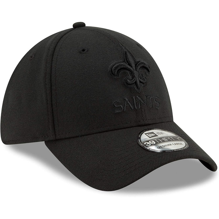 Кепка бейсбольна New Era NFL 39thirty Saints (Новий Орлеан) чорна, розмір M-L