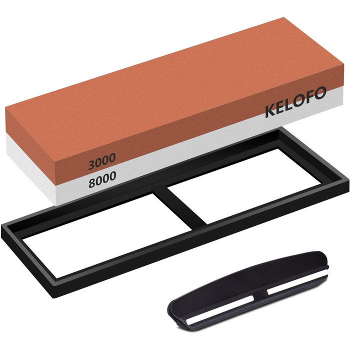 Набір для заточування ножів KELOFO 2-в-1: професійний шліф-камінь 3000/8000