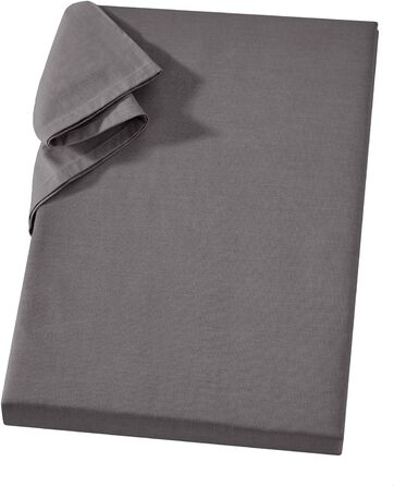 Carpe Sonno Linon Throw Blanket Sheet without Elastic Band 150x250 cm anthracite dark grey - Grippy Linon fabric 100% cotton - Versatile cloth for household use - tablecloth, sofa & armchair cover, Linon throw