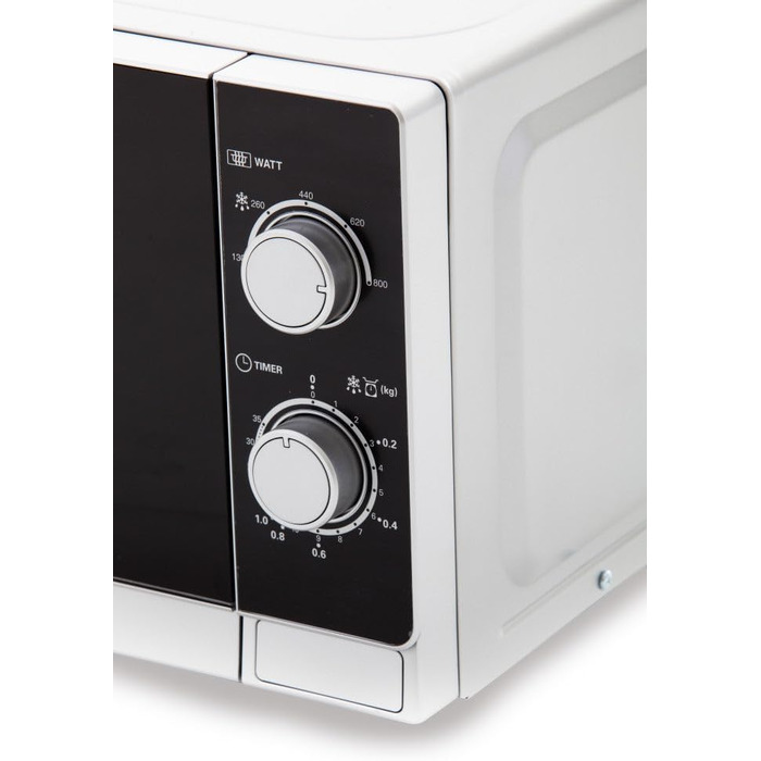 Мікрохвильова піч SHARP R200BKW Solo, 20 л, 800 Вт, 5 рівнів потужності, таймер, авторозморожування, економія енергії, чорний колір