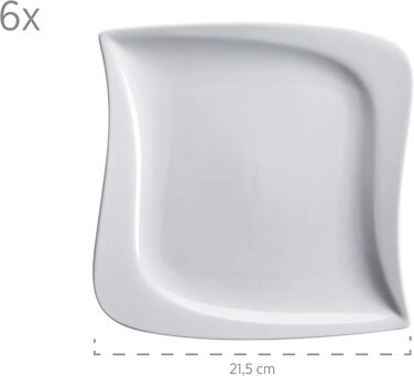 Набір посуду MÄSER Kombiservice LA MUSICA, 30 предметів, порцеляна, слонова кістка, білий