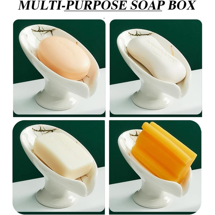 Керамічна мильниця-органайзер для мила, шампуню, чорного кольору, вінтажний дизайн, самостійно витікає