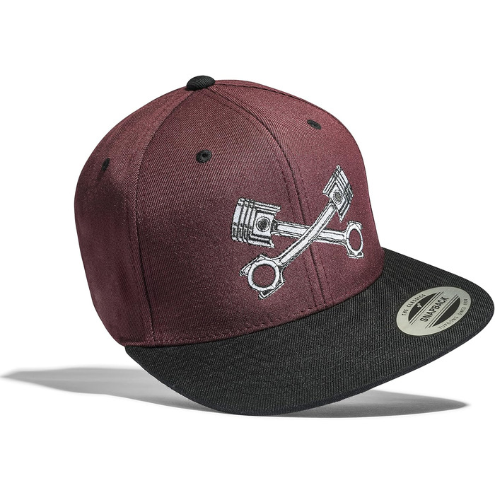 Кепка Baddery Tuner Cap Flexfit Snapback Kolben - для чоловіків та жінок, універсальний розмір (Maroon)