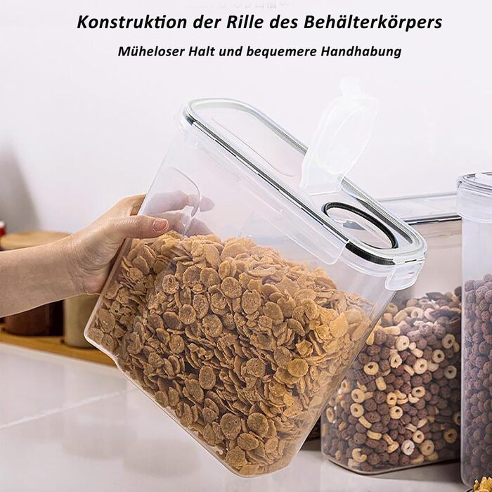 Набори контейнерів для зберігання Caliyo з кришкою, герметичні, для кухні, 4 шт.