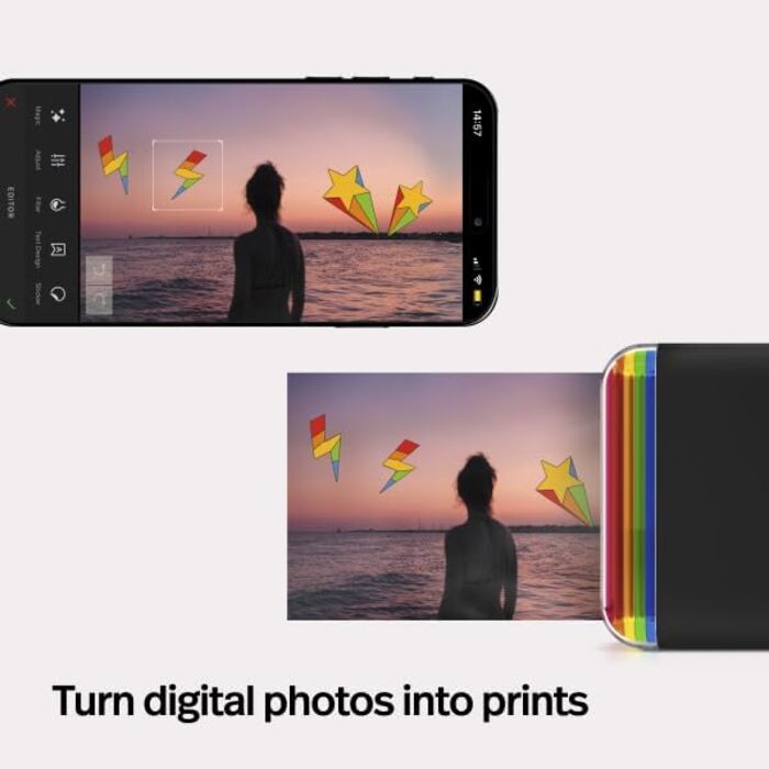 Polaroid Hi-Print 2-ге покоління: Портативний фотопринтер Bluetooth з плівкою (40 шт.) - Білий