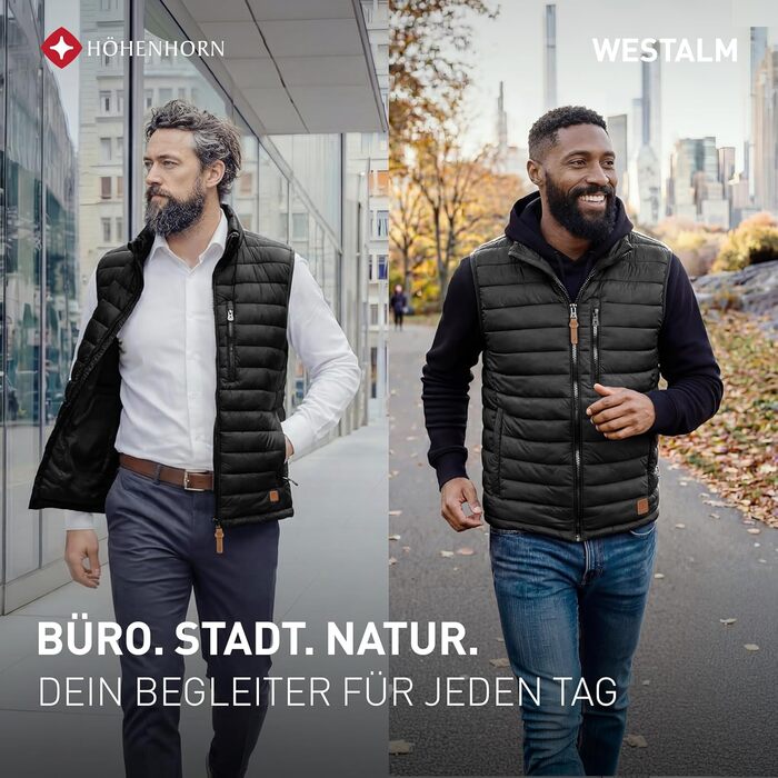 Чоловіча жилетка-куртка Höhenhorn Westalm Steppjacke чорна для спорту