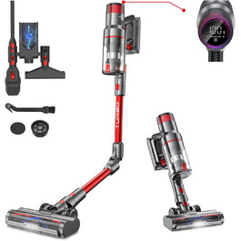 Акумуляторний пилосос Aonus A9 Pro, пластиковий, червоний, 500 Вт, об'єм 1 літр, 60 дБ