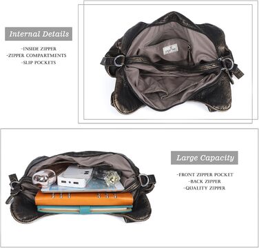 Сумка жіноча Angel Kiss Hobo з PU шкіри бронзового кольору з багатьма відділеннями