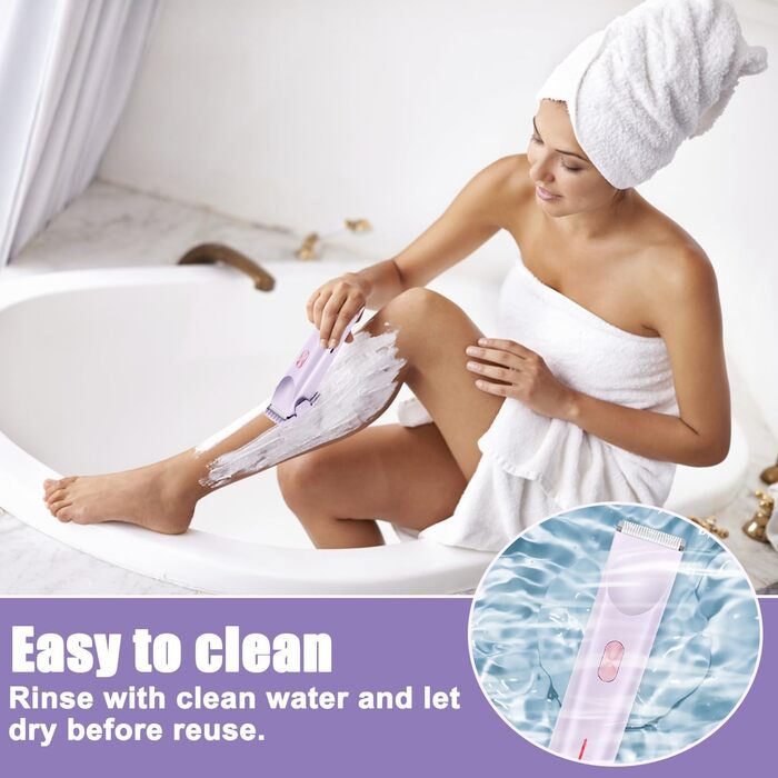 Електричний жіночий триммер для бікіні 2-в-1 Intimrasierer, фіолетовий