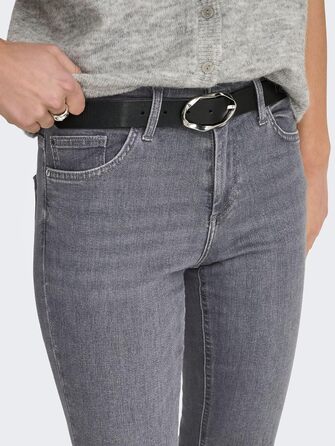 Джинси жіночі клеш ONLBLUSH сірі, середньої посадки, деним