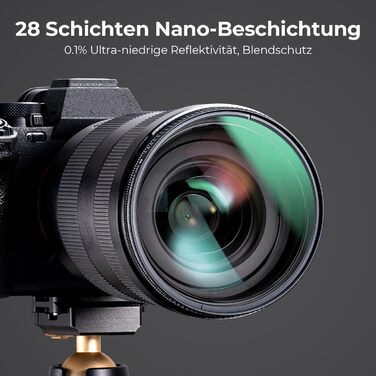 Поляризаційний фільтр K&F Concept 72mm CPL з оптичного скла з Multi-Nano покриттям Nano-Xcel