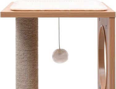 Дім для кота VidaXL: кігтеточка з сизалю, 60 см, білий. Кліматичний комплекс, ігровий центр для котів