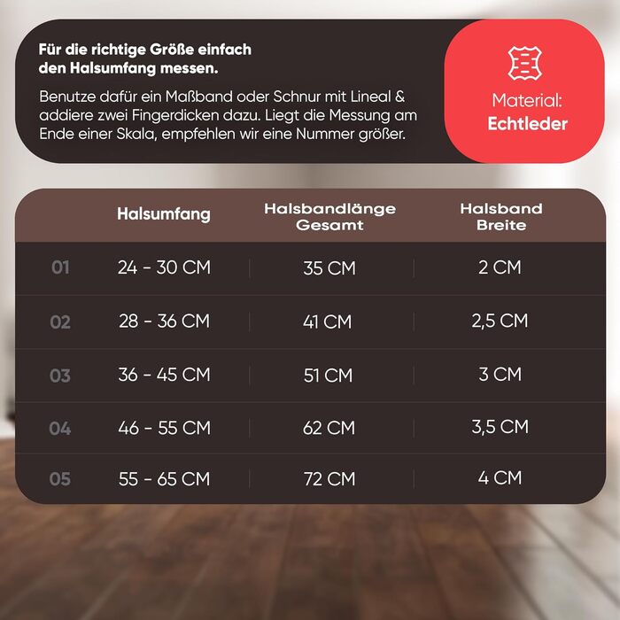 Нашийник для собак Michur Minimo Rot з натуральної шкіри, червоно-чорний, різні розміри, обхват шиї 28-36 см