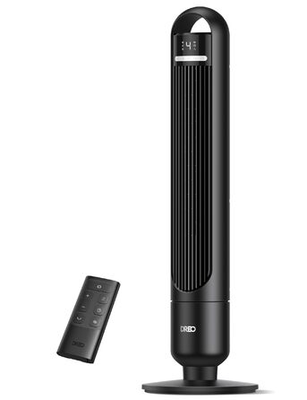 Вентилятор Dreo 91 см, чорний: тихий, з пультом, 4 швидкості, 3 режими, 9.8 м, таймер 8 год, осциляція 90°