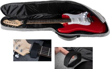 Шейман WGB-115 GY Преміум-лайн Гітарний кейс для акустичної гітари (та електрогітари) - Водовідштовхувальне та міцне покриття, регульовані ремені, сумка-органайзер