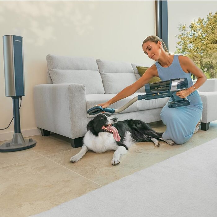 Бездротовий пилосос Cecotec Conga Rockstar 5500 Hurricane Station Flex Max: 220AW, 700W, станція самостійного очищення, 90 хв роботи, антизаплутувальна щітка, гнучкий шланг, циклонна технологія