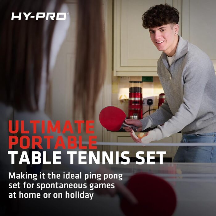 Набір для пінг-понгу Hy-Pro: 4 ракетки, 8 м'ячів, сумка, м'ячі 3 зірки, високоякісний набір для настільного тенісу