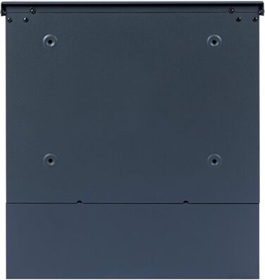 Поштова скринька Zelsius Wave з відділенням для преси, антрацит RAL 7016, з механізмом плавного закриття | Настінна або стійкова установка