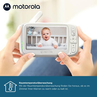 Монітор для дитини Motorola VM 483 з камерою, інфрачервоним нічним баченням та функцією двостороннього зв'язку