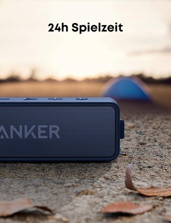 Портативна Bluetooth колонка Anker SoundCore 2 - блакитна, 24 год роботи, IPX7, потужний бас
