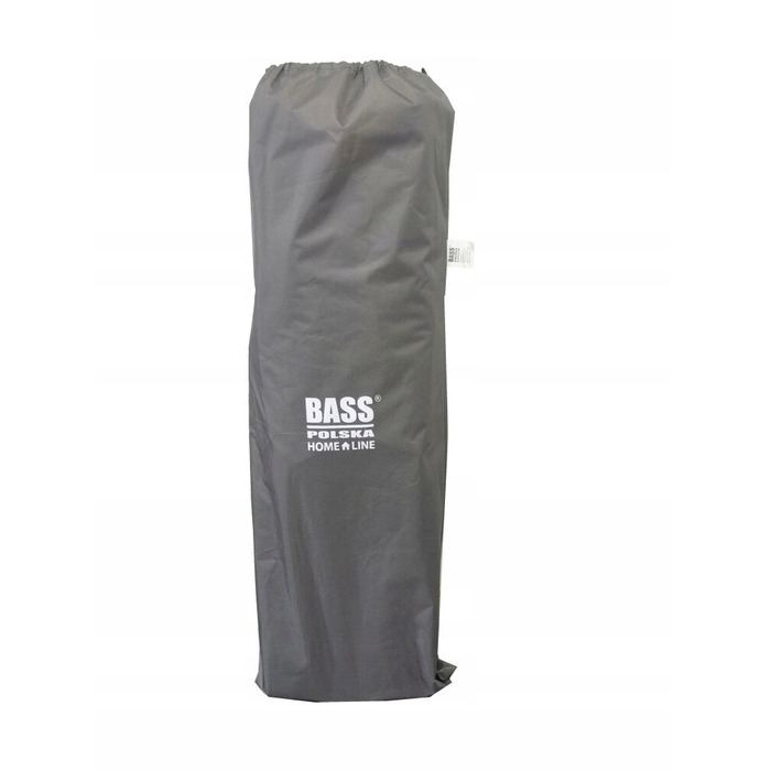 Ліжко з матрацом Bass, 198 см x 68 см, сіре