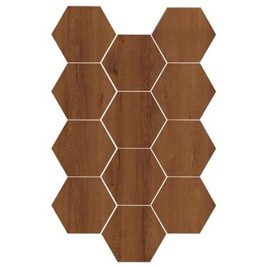 Набір шестикутних акустичних панелей MENAYODA, самоклеючі звукопоглинаючі плити для стін, стелі та дверей, висока щільність, темно-коричневий, 12 шт.