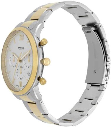 Годинник чоловічий Fossil Neutra Quartz Chronograph з браслетом з нержавіючої сталі (золото-срібло)
