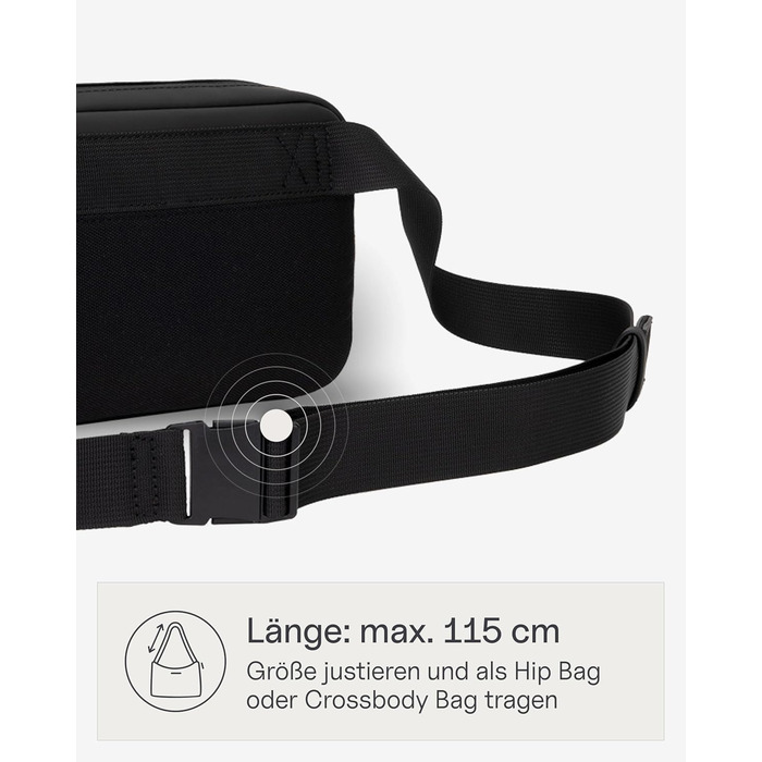 Kapten & Son Bauchtasche Bergen: жіноча/чоловіча сумка через плече, 0.8 л, м'ятний колір, для подорожей та міста