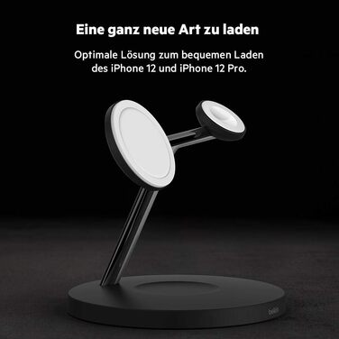 Belkin BoostCharge PRO 3-в-1 Бездротове зарядне пристрої MagSafe для iPhone 13, Apple Watch та AirPods (чорний)