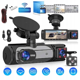 Автомобільний відеореєстратор 2в1 (передній та задній) Full HD з LCD-дисплеєм