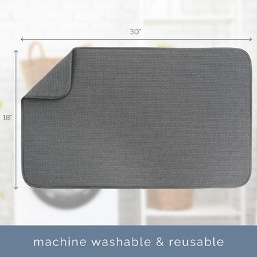 Килимок для сушіння посуду S&T Jumbo-Abtropfmatte 45.7x76.2 см, чорний (мікрофібра)